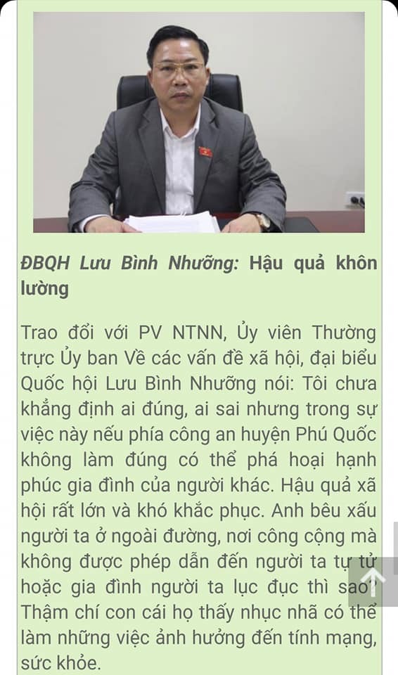 Sự Giảo Ngôn Của Đại Biểu Lưu Bình Dưỡng