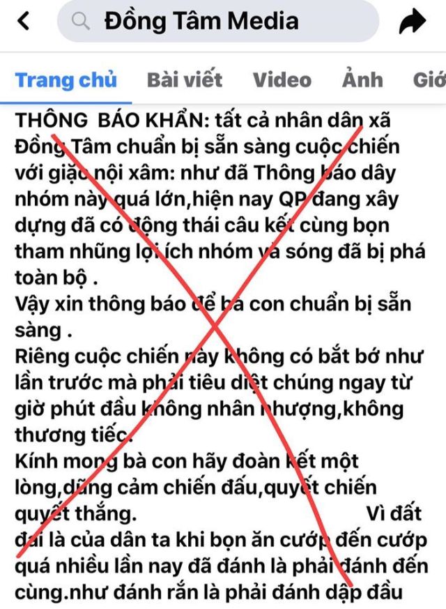 Sự ngông cuồng của băng nhóm Đồng Thuận cần phải trừng trị thích đáng