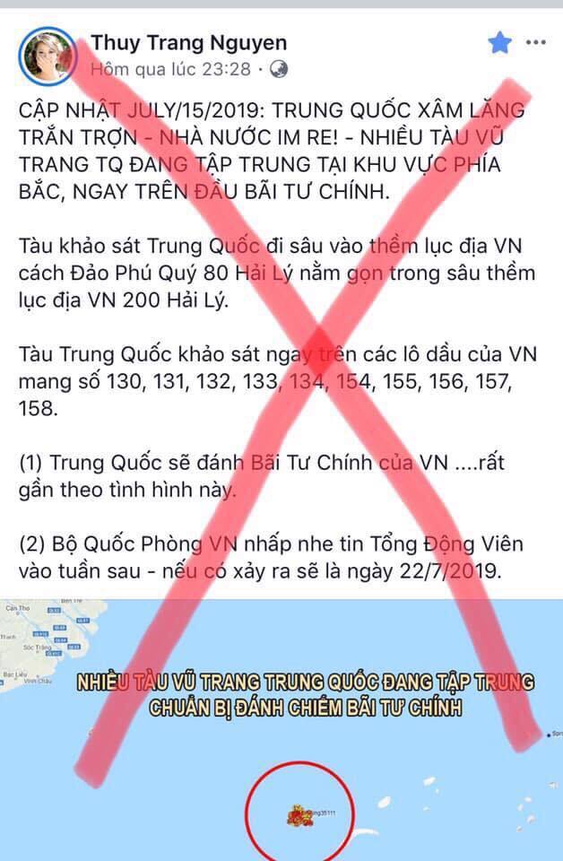 Sự thật quanh cái gọi là “xung đột lớn ở Bãi Tư Chính”