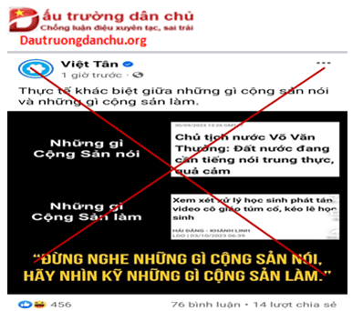 Sự vô lý, trắng trợn của Việt Tân