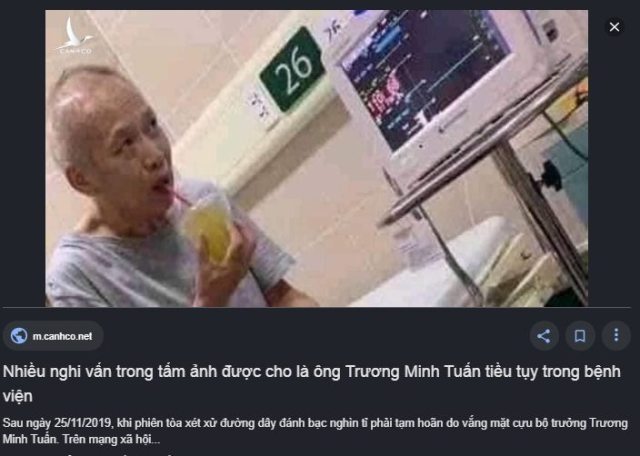 Sức khỏe ông Trương Minh Tuấn và mồm miệng lũ dân chủ giẻ rách