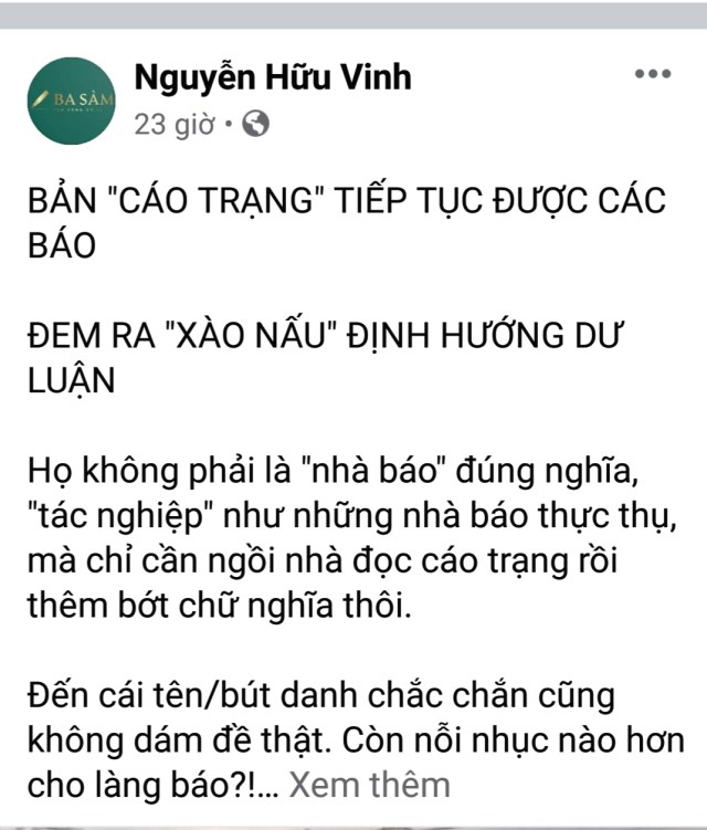 Tật xấu của Quang A, Ba Sàm!