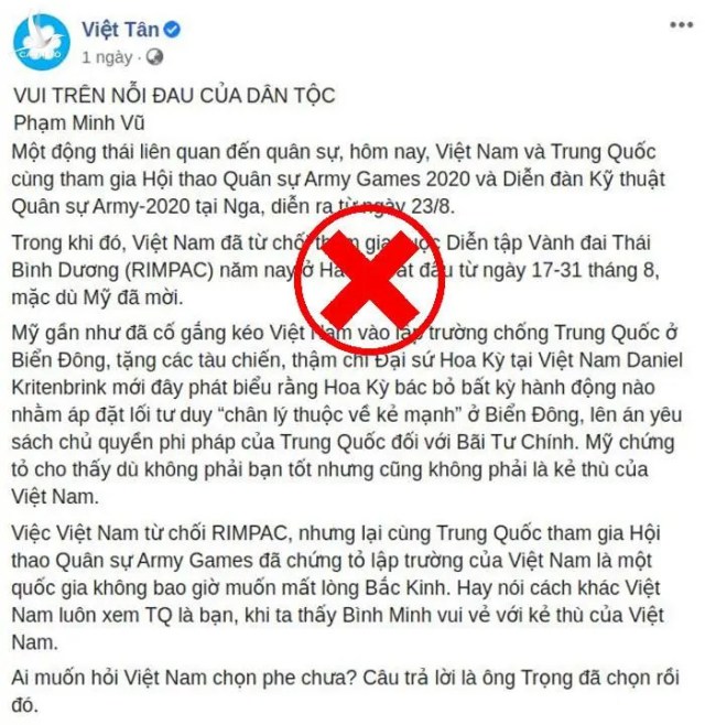 Tham gia Army Games của Nga thì liên quan gì đến việc “trung thành với Trung Quốc”?