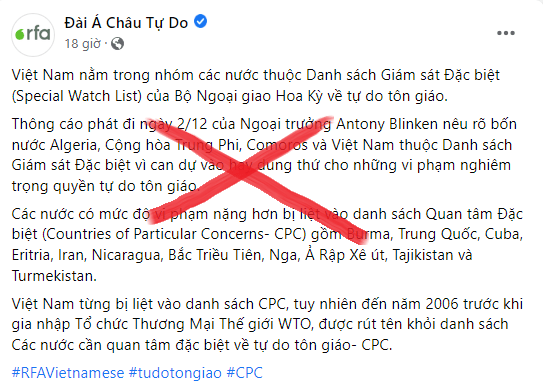 Thấy gì khi Hoa Kỳ coi Tịnh thất Bồng lai là một tổ chức tôn giáo độc lập?