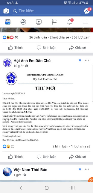 Thấy gì qua Thư mời của 