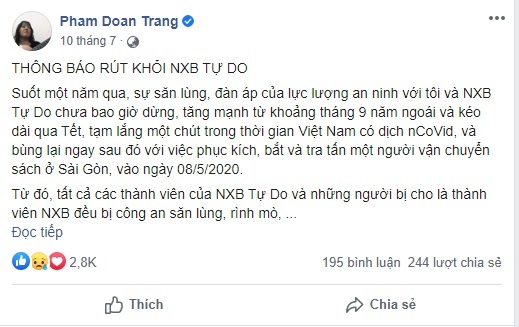 Thấy gì sau các tuyên bố tạm dừng hoạt động “đấu tranh” của mấy nhà dân chủ cộm cán?