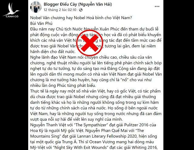 Thêm một “bình loạn” về giải Nobel nhằm xuyên tạc phát biểu của Chủ tịch nước Nguyễn Xuân Phúc