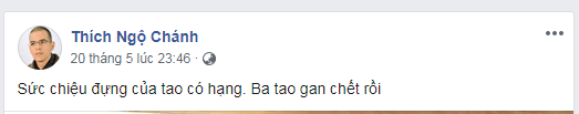 Thích Ngộ Chánh lộ nguyên hình là một thầy tu “rởm”