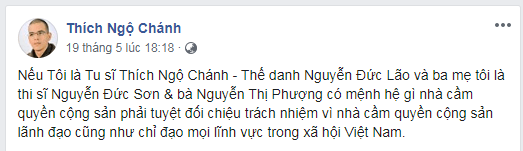 Thích Ngộ Chánh lộ nguyên hình là một thầy tu “rởm”