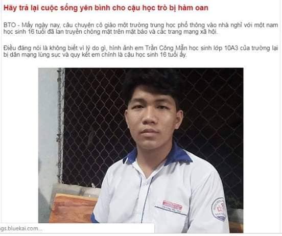 Thông tin vài vấn đề vụ 