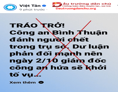 Thủ đoạn tráo trở của Việt Tân