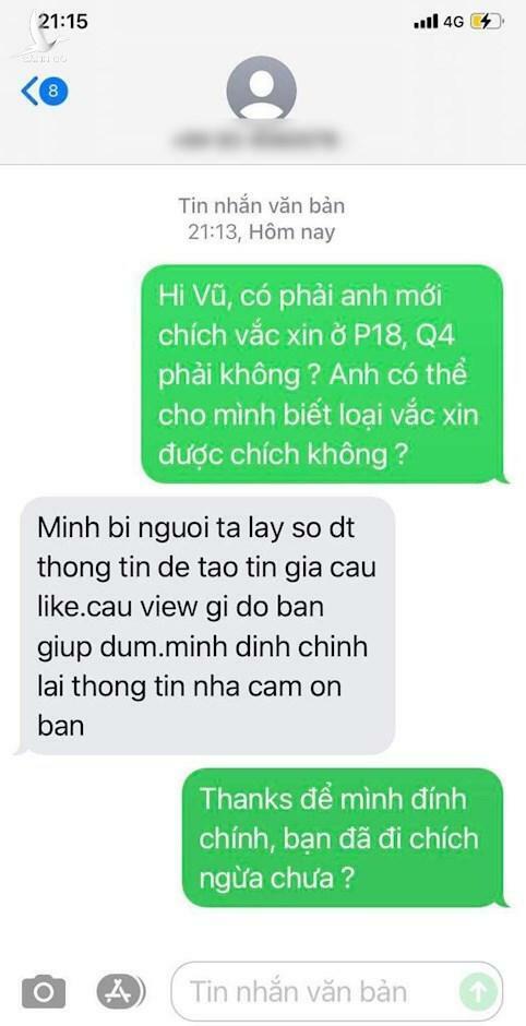 Thực hư thông tin TP.HCM tập trung tiêm vaccine Trung Quốc cho người dân