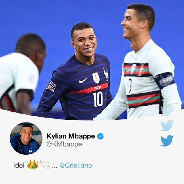 Tiền đạo K. Mbappe mãn nguyện khi đổi áo với thần tượng Ronaldo sau cuộc chiến sinh tử