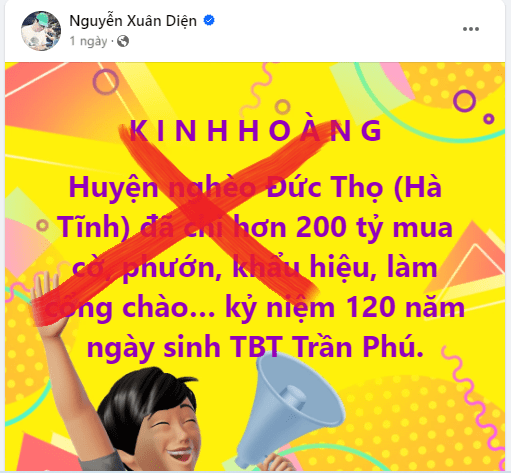 Tiến sĩ Nguyễn Xuân Diện tung tin sai sự thật: Cần xử lý nghiêm