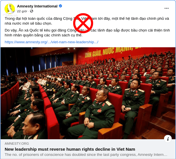 Tổ chức Ân xá Quốc tế lại xuyên tạc về nhân quyền ở Việt Nam Tổ chức Ân xá Quốc tế lại xuyên tạc về nhân quyền ở Việt Nam