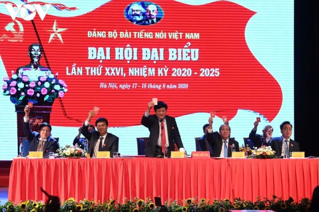 Toàn cảnh Đại hội Đại biểu Đảng bộ VOV lần thứ 26, nhiệm kỳ 2020-2025