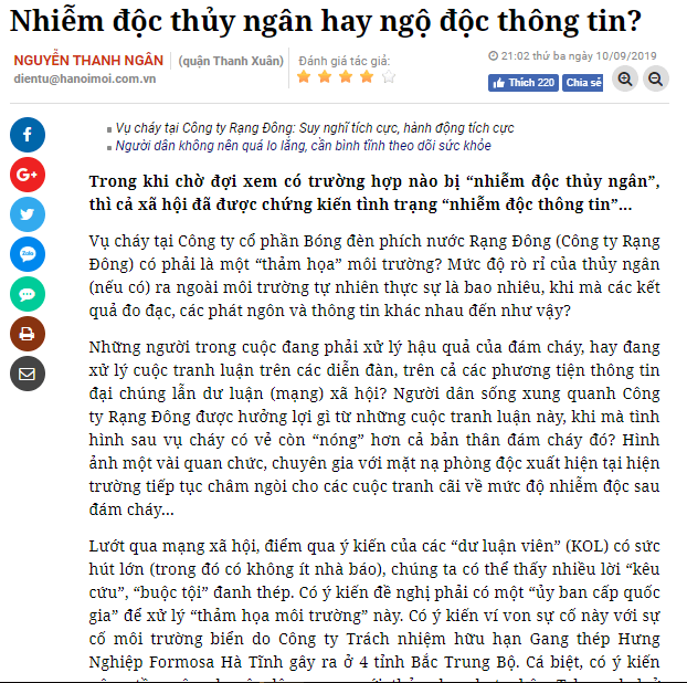 Toàn cảnh vụ cháy nhà máy Rạng Đông: mức ô nhiễm không cao như dư luận nghĩ