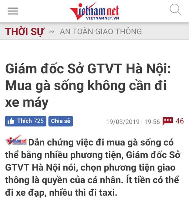 Tội Ông Giám Đốc Sở Giao Thông Hà Nội-Có Thể Bị Giết Chết Bằng Một Bài Báo?