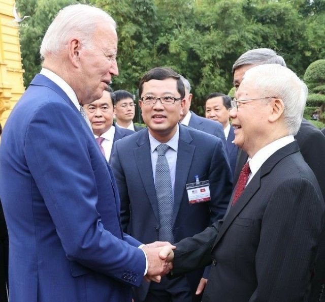 Tổng Bí thư Nguyễn Phú Trọng chủ trì lễ đón Tổng thống Joe Biden