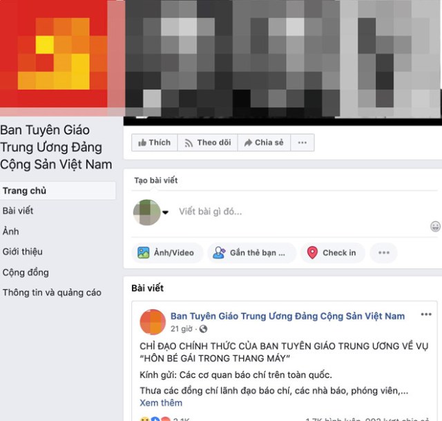 Trang Facebook giả mạo 'Ban Tuyên giáo Trung ương' chỉ đạo báo chí