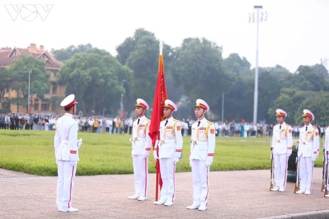 Trang nghiêm lễ chào cờ trên Quảng trường Ba Đình ngày Quốc khánh 2/9