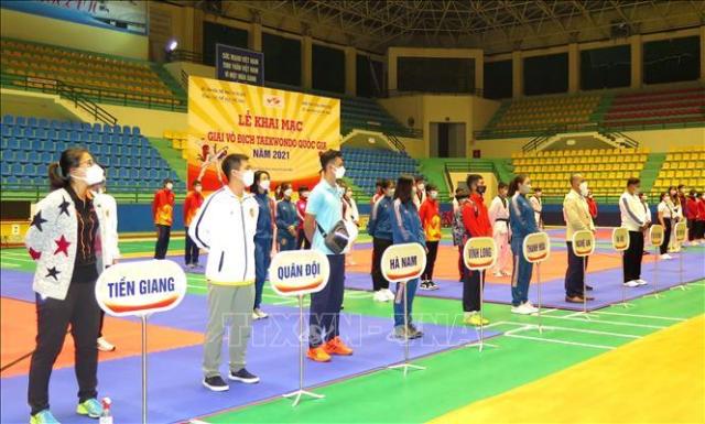 Trên 250 vận động viên tham gia Giải Vô địch Taekwondo quốc gia năm 2021