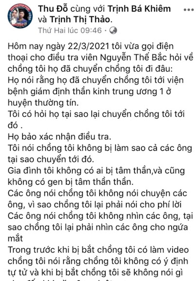 Trịnh Bá Phương bị tâm thần?