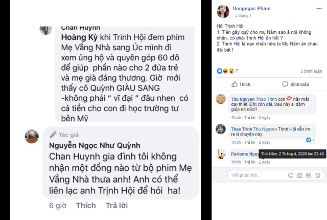 Trịnh Hội bị bóc mẽ ăn chặn hàng chục ngàn USD từ bộ phim “Mẹ Vắng nhà”