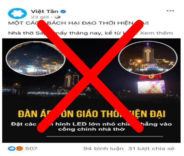 Trò hề: bảo vệ tự do tôn giáo bằng tin giả!