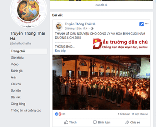 Trò 'mị dân' bằng thông điệp 'Thánh lễ cầu nguyện'