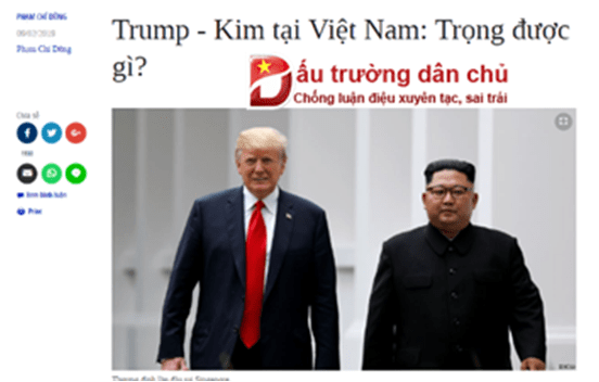 Trò ngụy biện 'rẻ tiền' về Hội nghị thượng đỉnh Mỹ-Triều tại Việt Nam