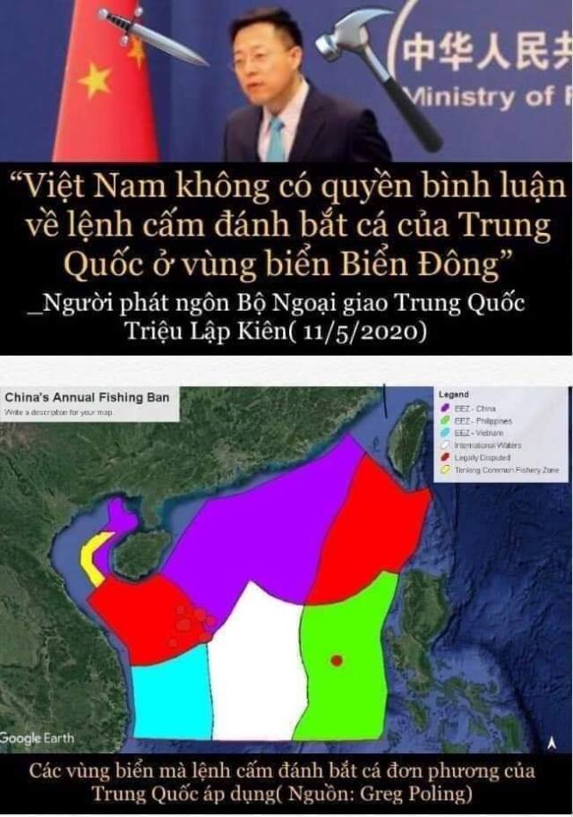 Trung Quốc ngang ngược chỉ trích việc Việt Nam phản đối lệnh cấm đánh bắt cá