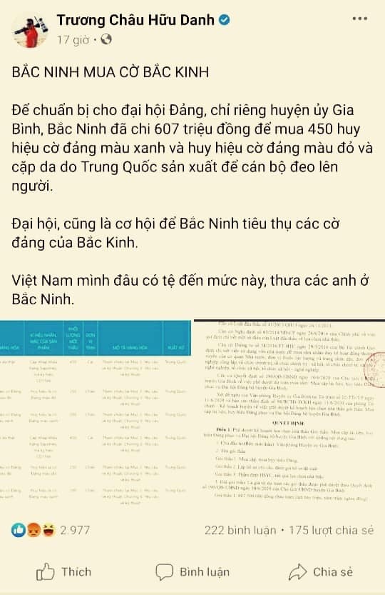 Trương Châu Hữu Danh và chuyện đặt hàng Tàu