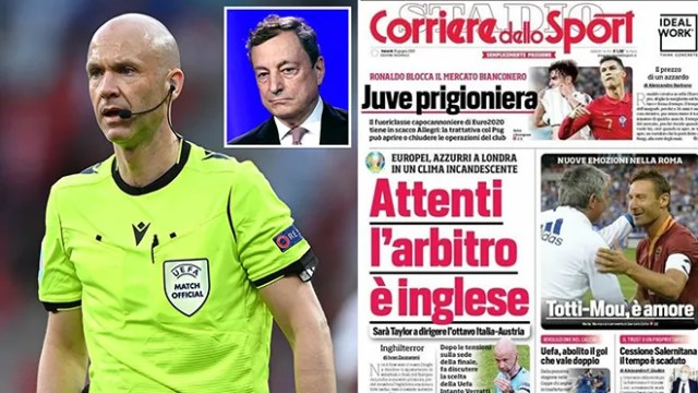 Truyền thông Italy lo ngại về trọng tài Anthony Taylor