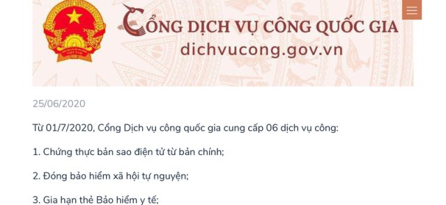 Từ 1/7, chứng thực bản sao điện tử trên Cổng Dịch vụ công Quốc gia