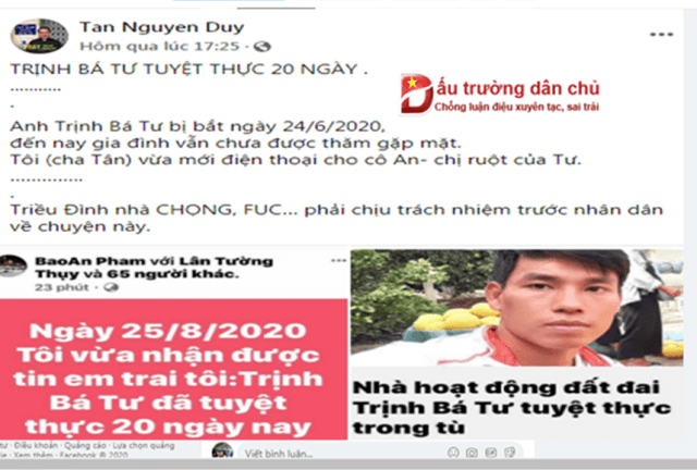 Từ vụ ‘la làng’ Trịnh Bá Tư tuyệt thực, nghĩ gì về luật sư dân chủ bào chữa cho vụ án Đồng Tâm