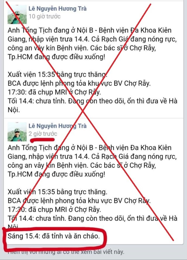 Tung tin bịa đặt sức khỏe lãnh đạo Đảng, Nhà nước, có thể bị tù đến 15 năm!