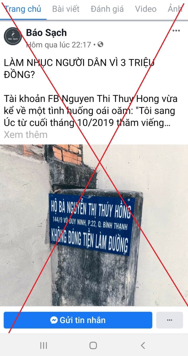 UBND Phường 22, Bình Thạnh không bêu riếu bà Nguyễn Thị Thúy Hồng