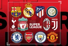 UEFA công bố án phạt đối với các câu lạc bộ sáng lập giải Super League