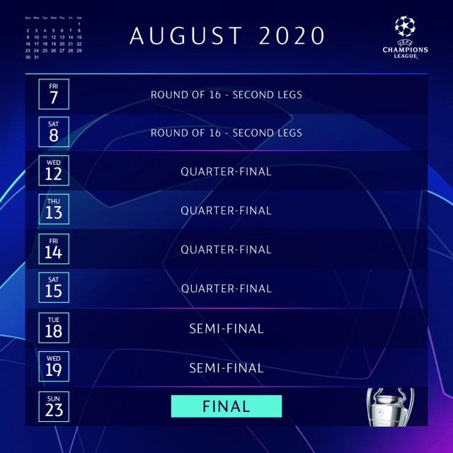 UEFA công bố lịch thi đấu toàn bộ các giải đấu cấp châu lục năm 2020