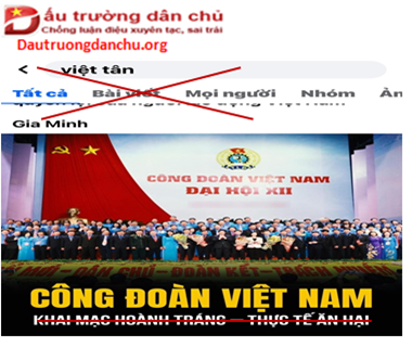 Vạch trần chiêu trò chống phá Đại hội Công đoàn Việt Nam lần thứ XIII