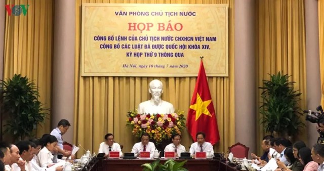 Văn phòng Chủ tịch nước công bố 10 luật có hiệu lực từ năm 2021