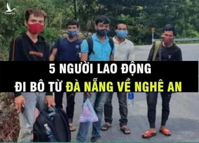 Về cái gọi là tận cùng bị kịch của 5 lao động Nghệ An trốn khỏi tâm dịch Đà Nẵng