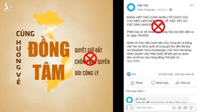 Về một lá thư bán nước lợi dụng vụ Đồng Tâm