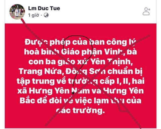 Về việc phản đối “lạm thu” ở Giáo phận Vinh