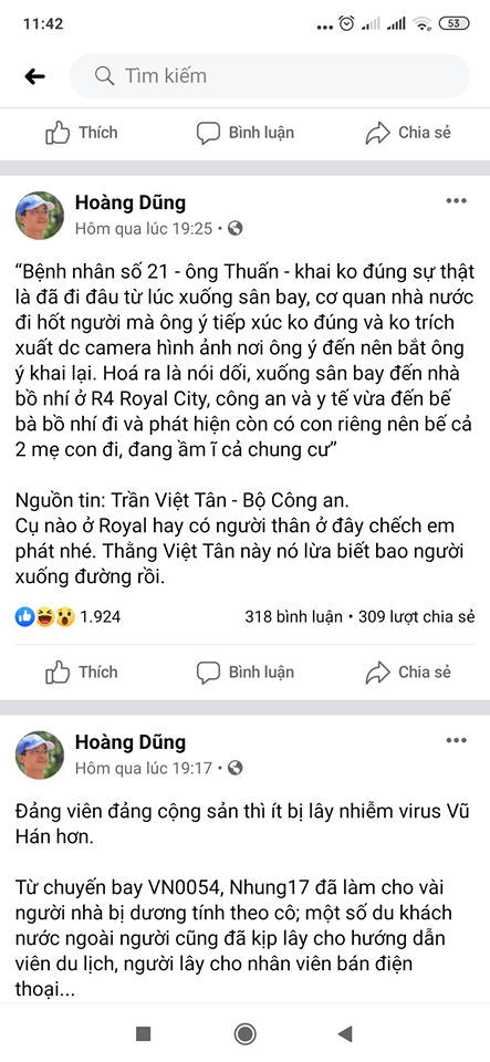 Bộ Công an vào cuộc, xử lý nhiều cá nhân đưa tin bệnh nhân số 21 có “bồ nhí, con riêng”: Đừng trở thành tốt thí cho đám phản động!