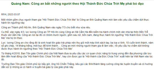 Vì sao cần phải ngăn cản “Hội thánh đức chúa trời”