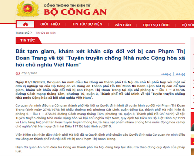 Vì sao Phạm Thị Đoan Trang lại bị khởi tố 2 tội danh ở hai Bộ luật hình sự cũ và mới?