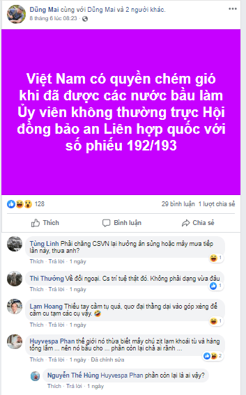 Việt Nam được 192/193 phiếu vào Hội đồng bảo an, giới zâm chủ nói gì?