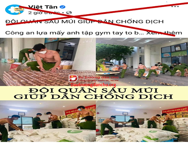 Việt tân càng cố ‘bôi lem’, các chiến sĩ công an trên mặt trận chống dịch càng tỏa sáng!